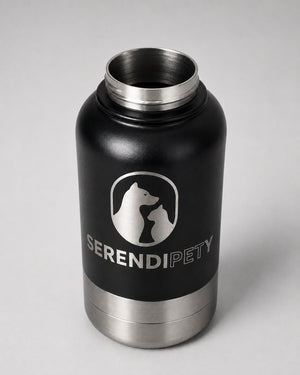 Botella SERENDIPETY sin tapa — depósito de hasta 1 litro